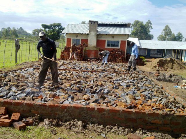 Footings in and the floor being started