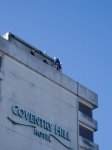 Raising money by abseiling 100 feet from the top of an hotel for children in Africa can be fun!