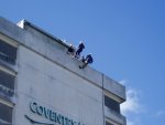 Raising money by abseiling 100 feet from the top of an hotel for children in Africa can be fun!