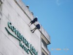 Raising money by abseiling 100 feet from the top of an hotel for children in Africa can be fun!