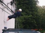 Raising money by abseiling 100 feet from the top of an hotel for children in Africa can be fun!