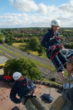 Raising money by abseiling 100 feet from the top of an hotel for children in Africa can be fun!