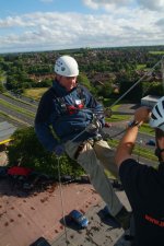 Raising money by abseiling 100 feet from the top of an hotel for children in Africa can be fun!